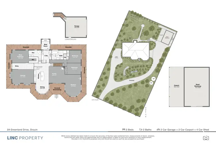 Floorplan of Homely rural property listing, 2A Greenland Drive, Drouin VIC 3818