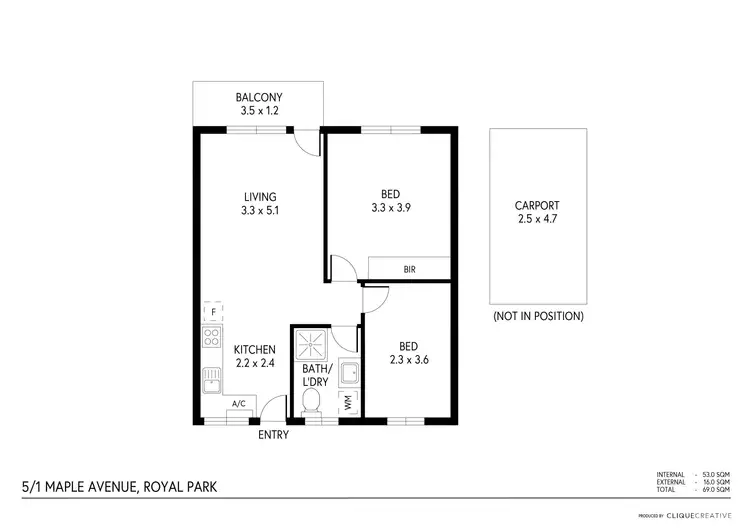 Floorplan of Homely unit listing, 5/1 Maple Avenue, Royal Park SA 5014
