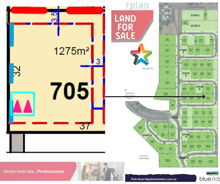 Floorplan of Homely land listing, LOT Lot 705, 26 Kendrick circuit, Blackwater QLD 4717
