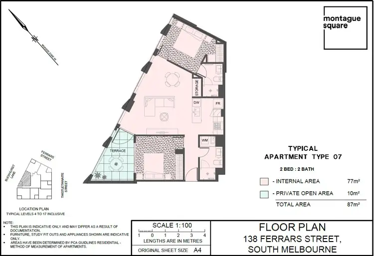 Floorplan of Homely apartment listing, 1107/138 Ferrars Street, South Melbourne VIC 3205