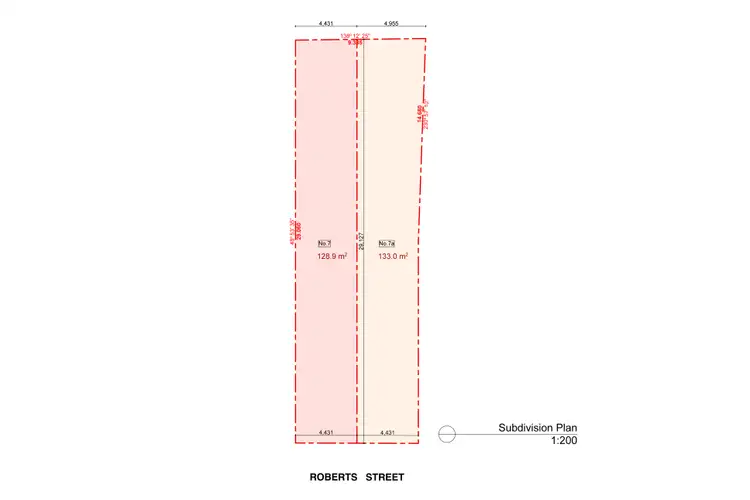 Floorplan of Homely land listing, 7 Roberts Street, St Peters NSW 2044