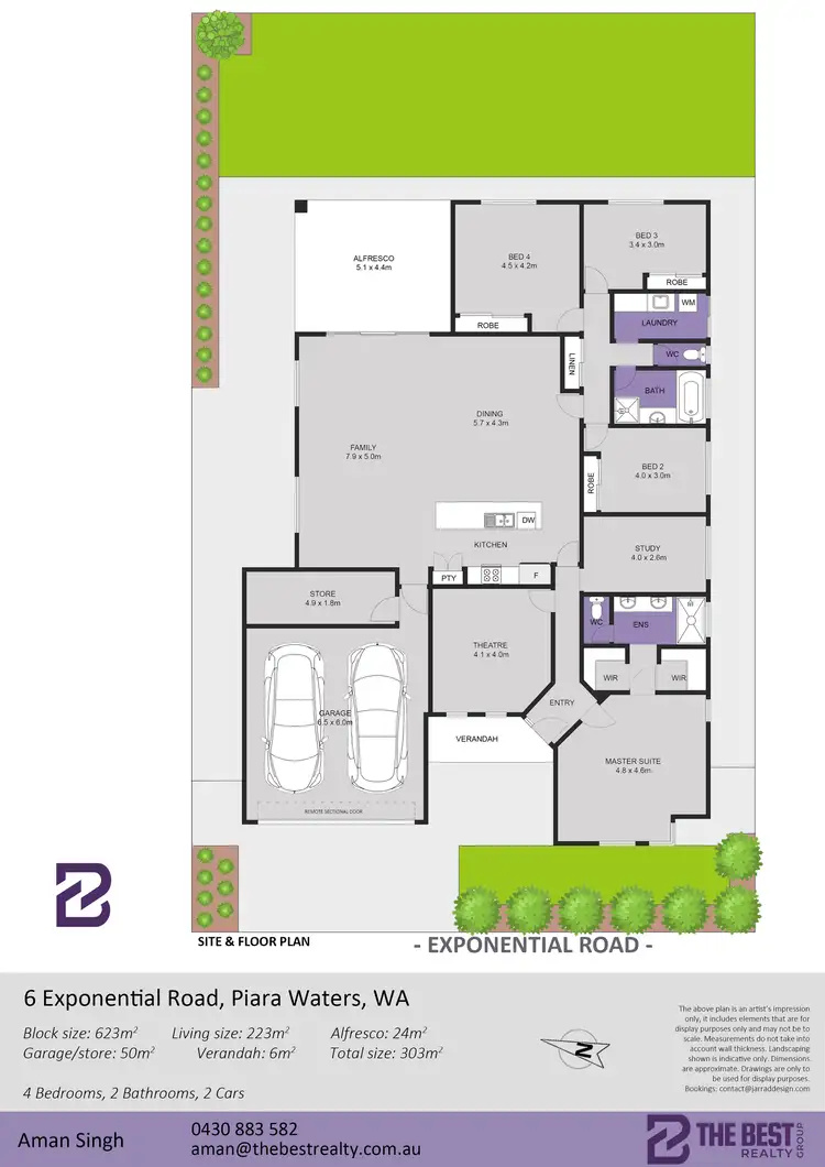 Floorplan of Homely house listing, 6 Exponential Road, Piara Waters WA 6112