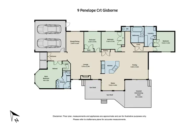 Floorplan of Homely house listing, 9 Penelope Court, Gisborne VIC 3437