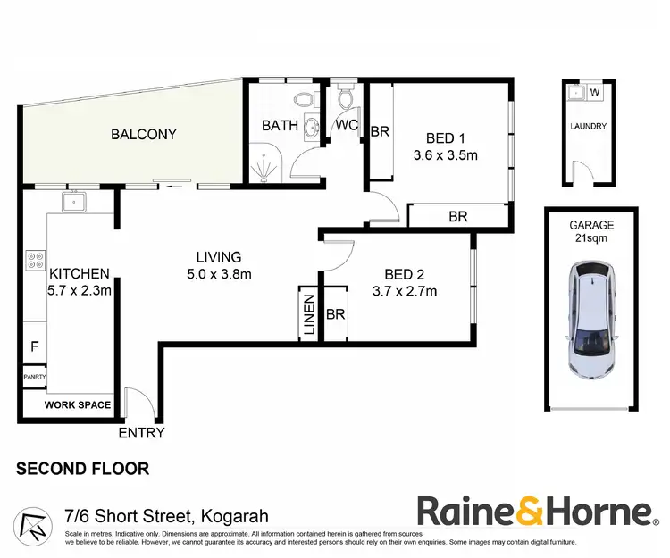 Floorplan of Homely unit listing, 7/6 Short Street, Kogarah NSW 2217