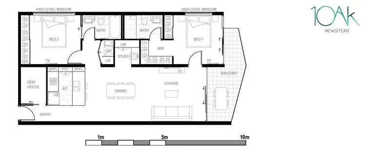 Floorplan of Homely apartment listing, 605/60 Doggett Street, Newstead QLD 4006