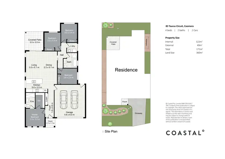 Floorplan of Homely house listing, 83 Taurus Circuit, Coomera QLD 4209