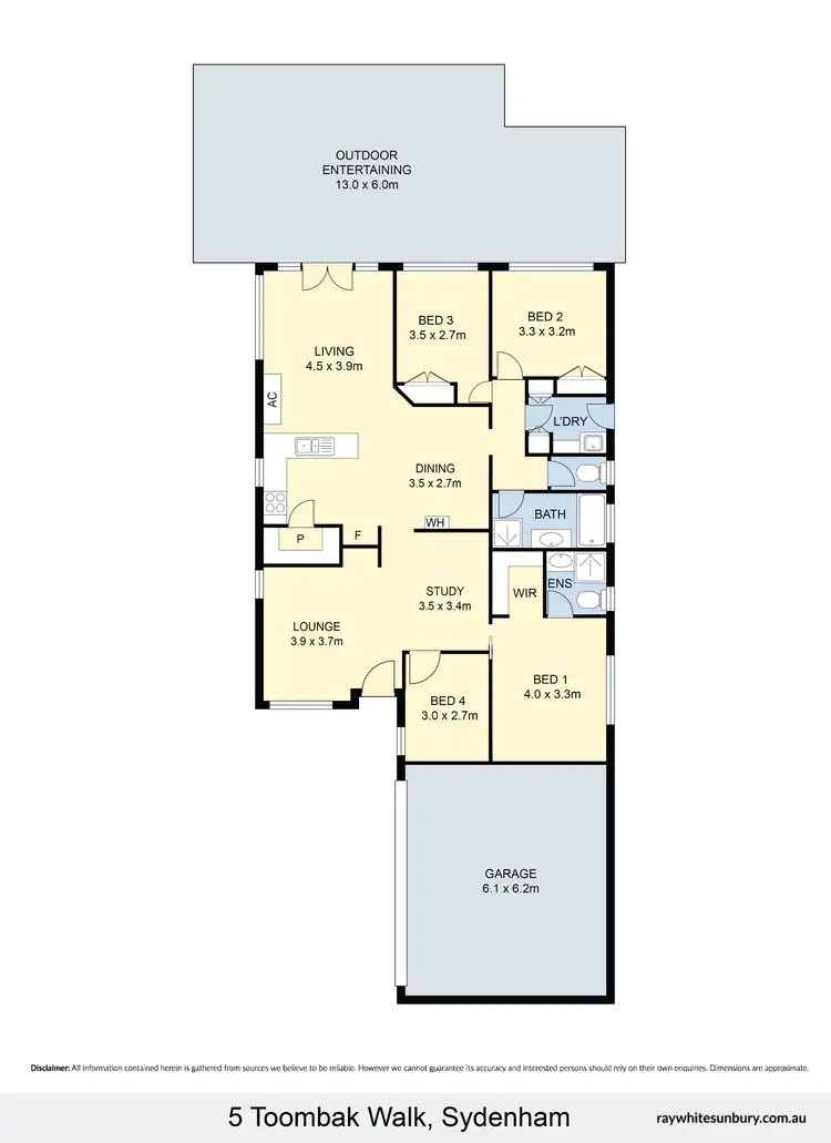 Floorplan of Homely house listing, 5 Toombak Walk, Sydenham VIC 3037
