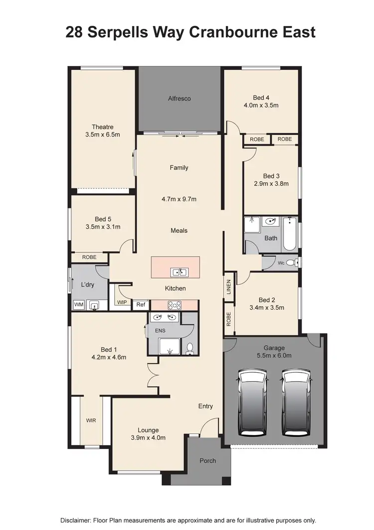 Floorplan of Homely house listing, 28 Serpells Way, Cranbourne East VIC 3977