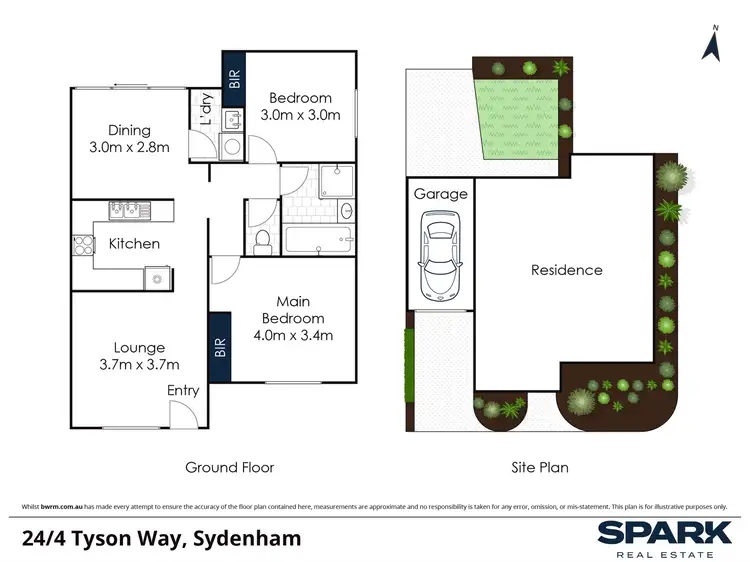 Floorplan of Homely unit listing, 24/4 Tyson Way, Sydenham VIC 3037