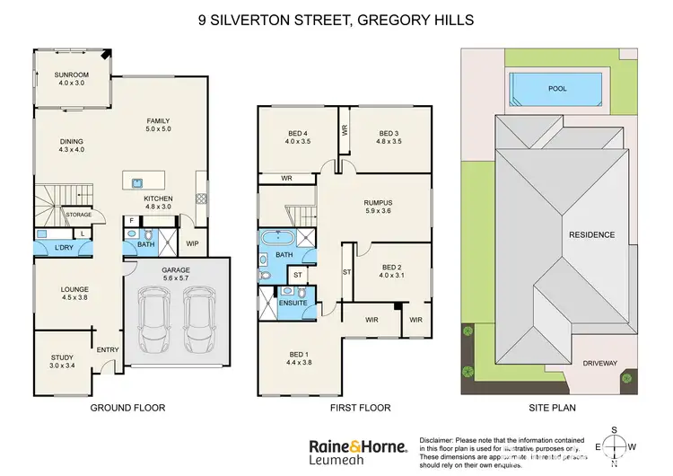 Floorplan of Homely house listing, 9 Silverton Street, Gregory Hills NSW 2557