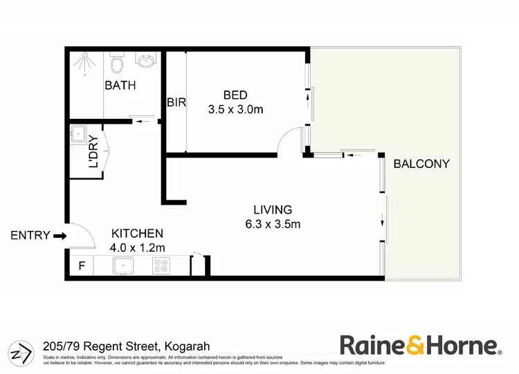 Floorplan of Homely unit listing, 205/79 Regent Street, Kogarah NSW 2217
