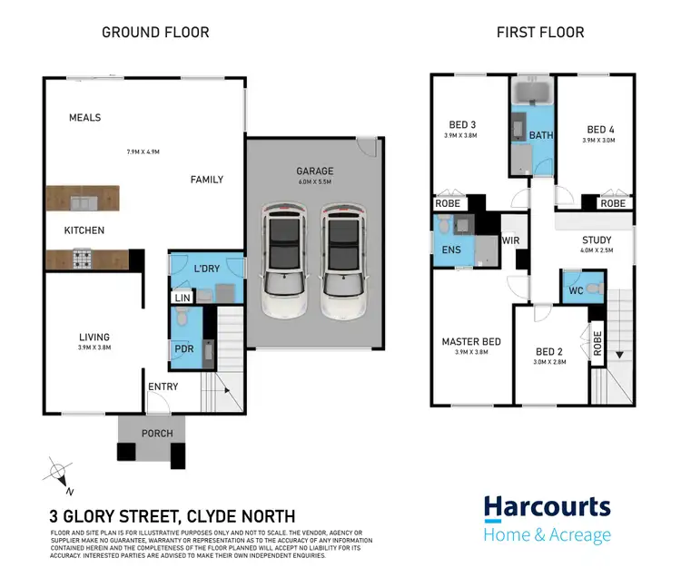 Floorplan of Homely house listing, 3 Glory Street, Clyde North VIC 3978