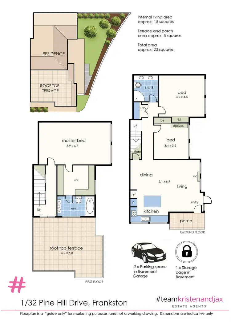 Floorplan of Homely townhouse listing, 1/32 Pine Hill Drive, Frankston VIC 3199