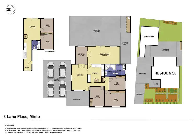 Floorplan of Homely house listing, 3 &3A Lane Place, Minto NSW 2566