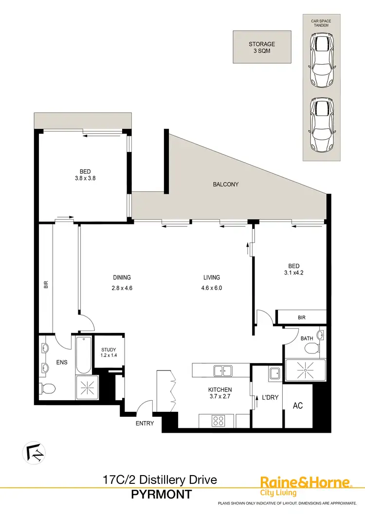 Floorplan of Homely apartment listing, 17C/2 Distillery Drive, Pyrmont NSW 2009