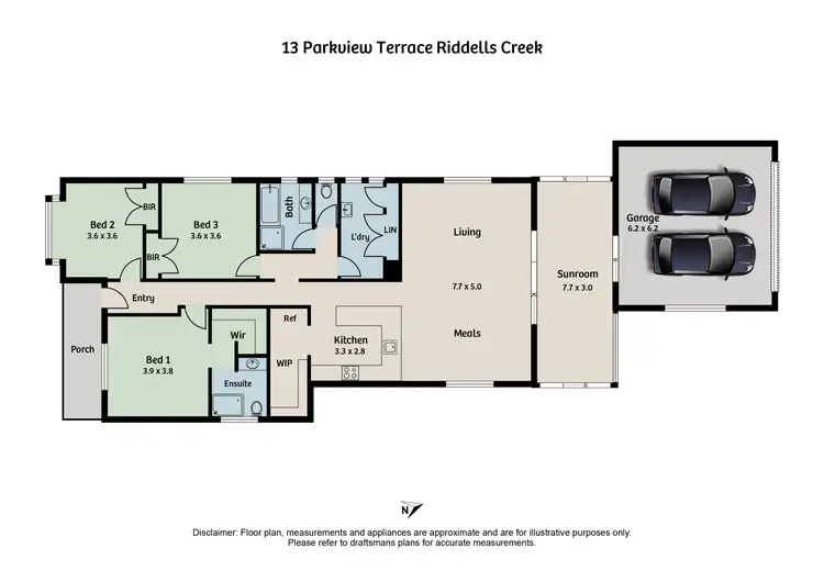 Floorplan of Homely house listing, 13 Parkview Terrace, Riddells Creek VIC 3431