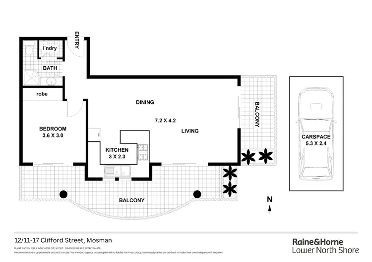 Floorplan of Homely apartment listing, 12/11-17 Clifford Street, Mosman NSW 2088