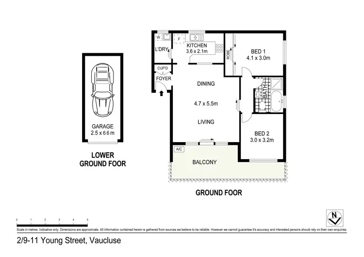 Floorplan of Homely apartment listing, 2/9-11 Young Street, Vaucluse NSW 2030