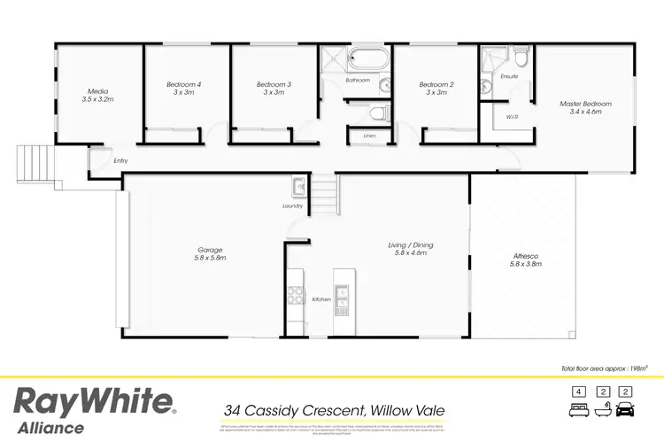 Floorplan of Homely house listing, 34 Cassidy Crescent, Willow Vale QLD 4209