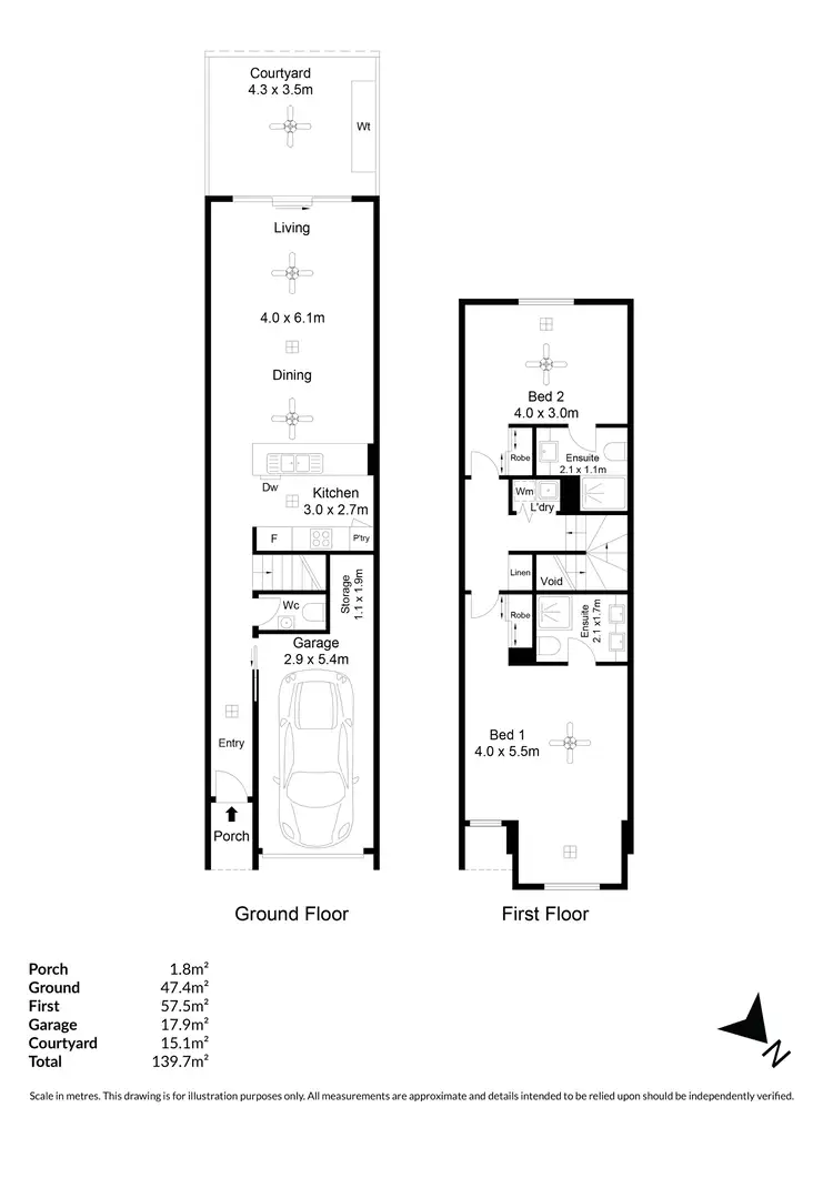 Floorplan of Homely townhouse listing, 10/60 Chief Street, Brompton SA 5007