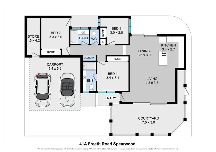 Floorplan of Homely house listing, 41A Freeth Road, Spearwood WA 6163