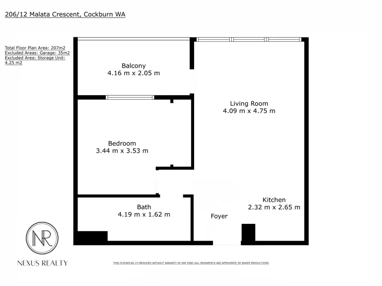 Floorplan of Homely house listing, 206/17 Malata Crescent, Success WA 6164