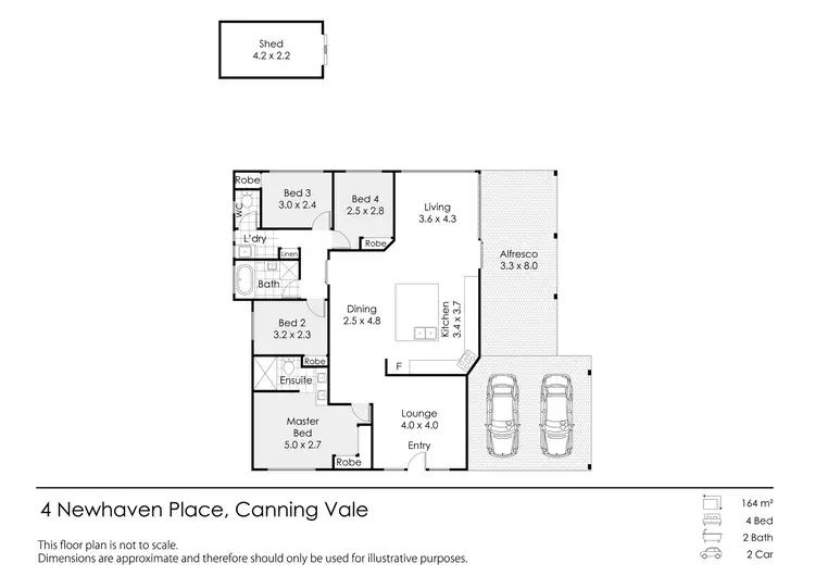 Floorplan of Homely house listing, 4 Newhaven Place, Canning Vale WA 6155