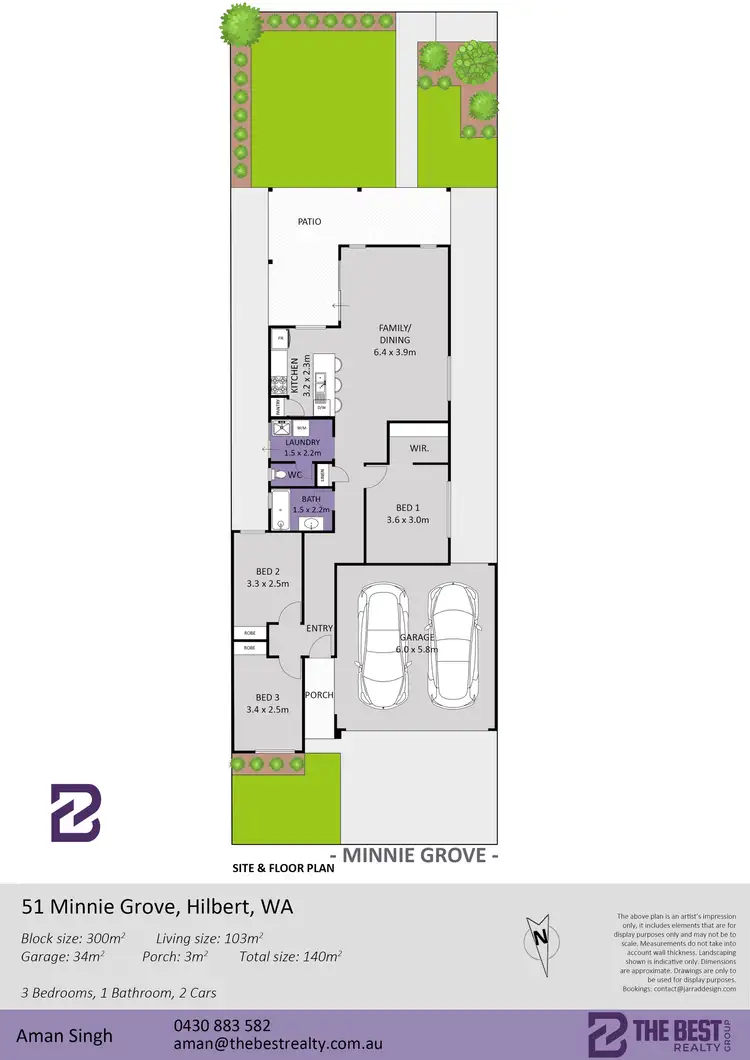 Floorplan of Homely house listing, 51 Minnie Grove, Hilbert WA 6112