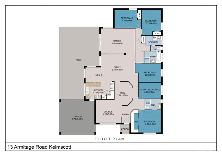 Floorplan of Homely house listing, 13 Armitage Road, Kelmscott WA 6111