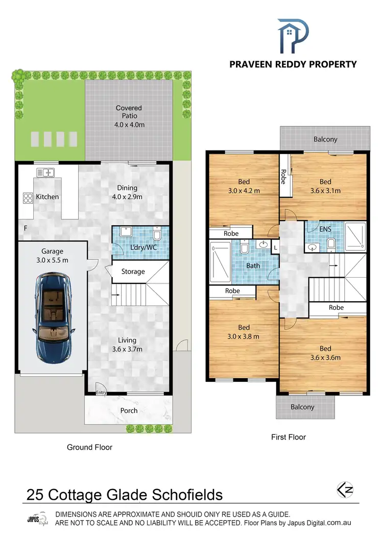 Floorplan of Homely townhouse listing, 25 Cottage Glade, Schofields NSW 2762