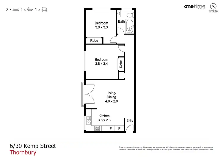 Floorplan of Homely unit listing, 6/30 Kemp Street, Thornbury VIC 3071