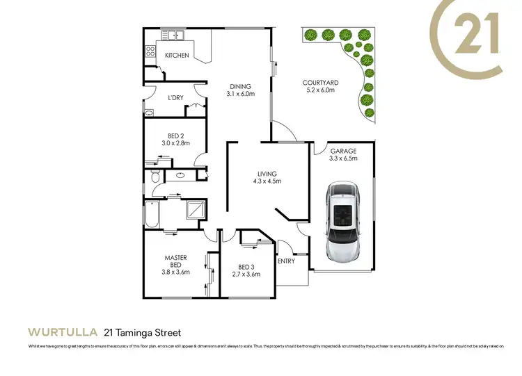 Floorplan of Homely house listing, 21 Taminga Street, Wurtulla QLD 4575