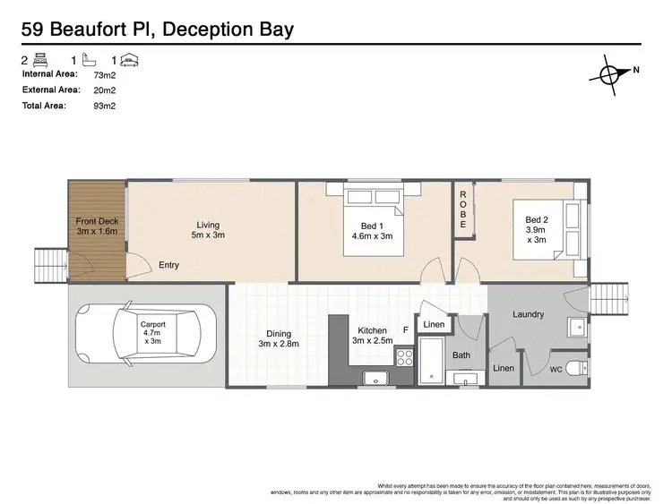 Floorplan of Homely house listing, 59 Beaufort Place, Deception Bay QLD 4508