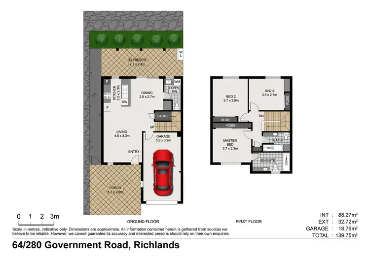 Floorplan of Homely townhouse listing, 64/280 Government Road, Richlands QLD 4077