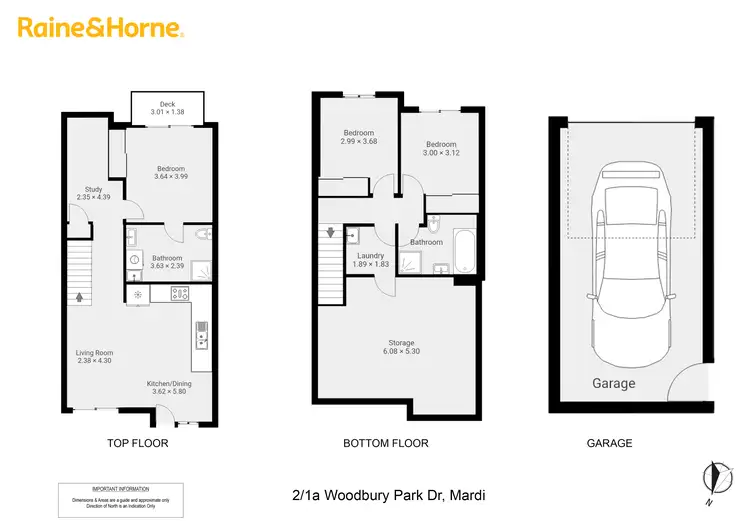 Floorplan of Homely townhouse listing, 2/1A Woodbury Park Drive, Mardi NSW 2259