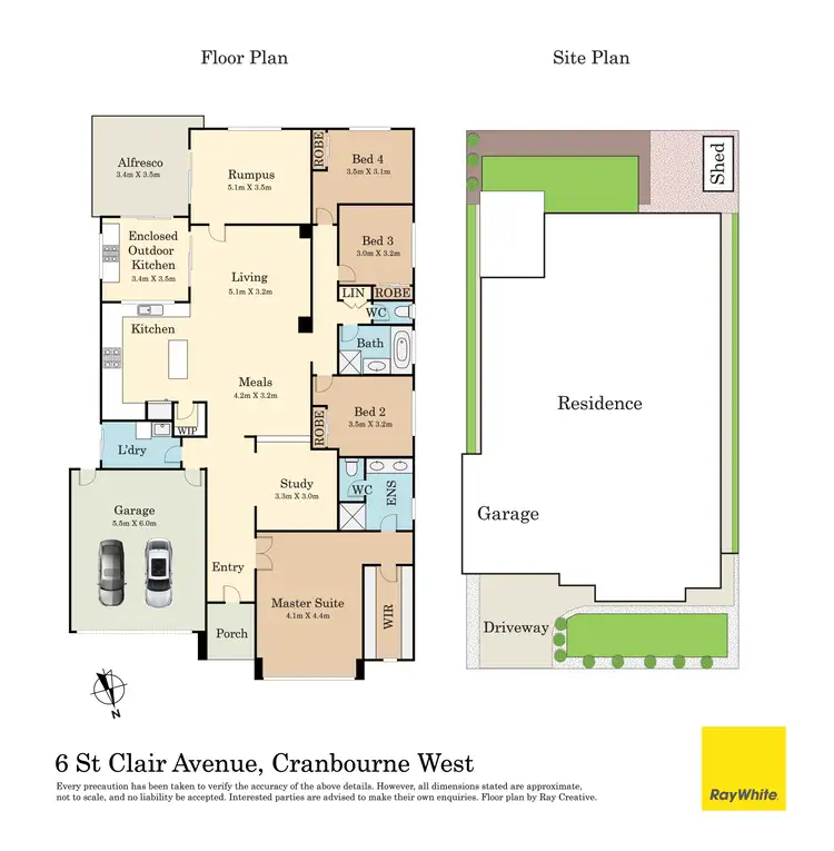 Floorplan of Homely house listing, 6 St Clair Avenue, Cranbourne West VIC 3977