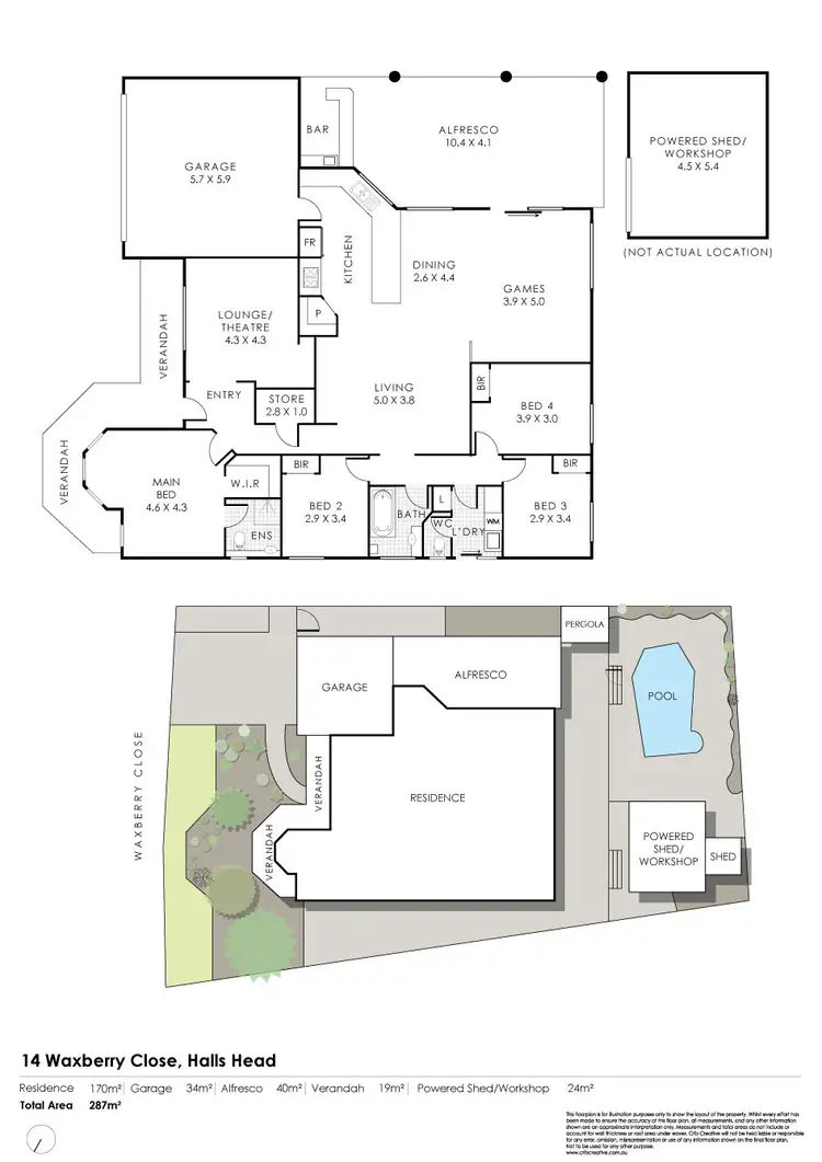 Floorplan of Homely house listing, 14 Waxberry Close, Halls Head WA 6210