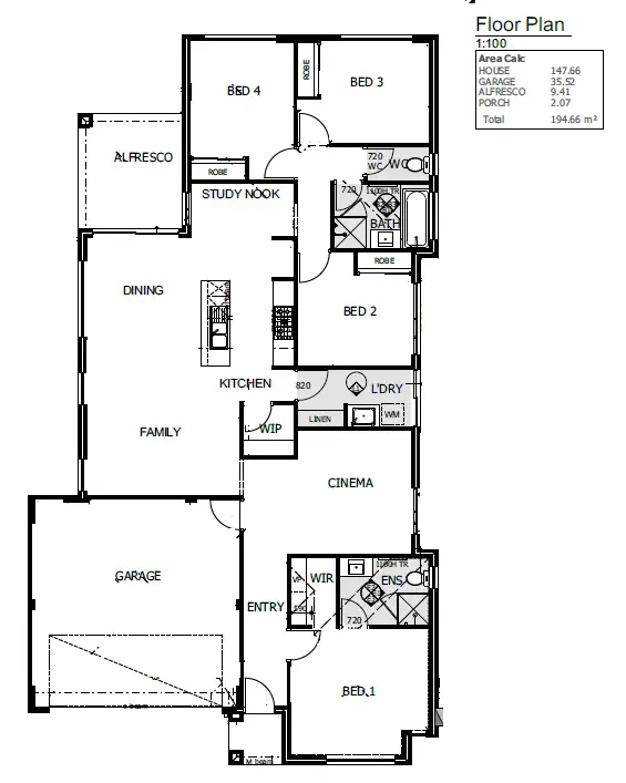 Floorplan of Homely house listing, 14 Undata Vista, Byford WA 6122
