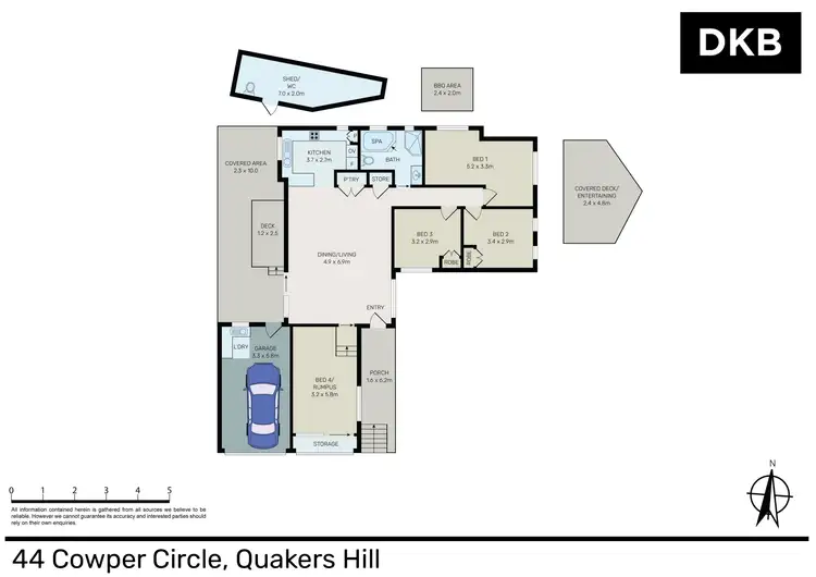 Floorplan of Homely house listing, 44 Cowper Circle, Quakers Hill NSW 2763