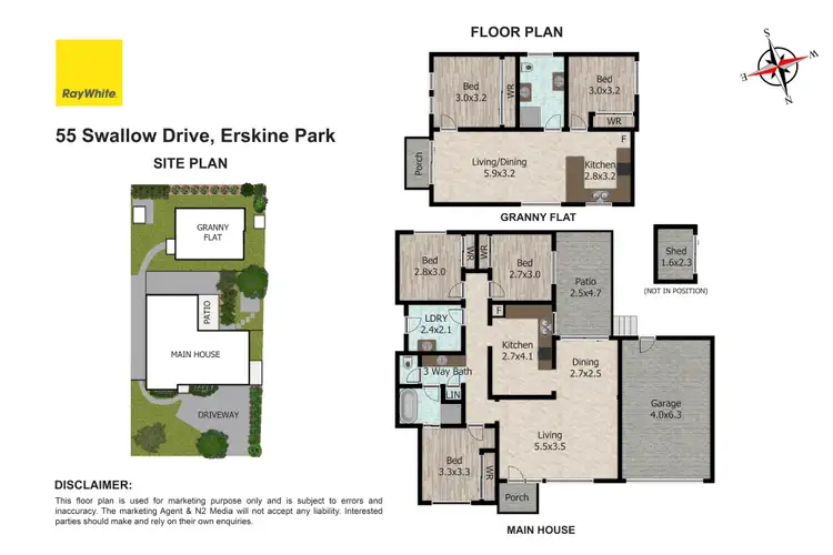 Floorplan of Homely house listing, 55 & 55a Swallow Drive, Erskine Park NSW 2759