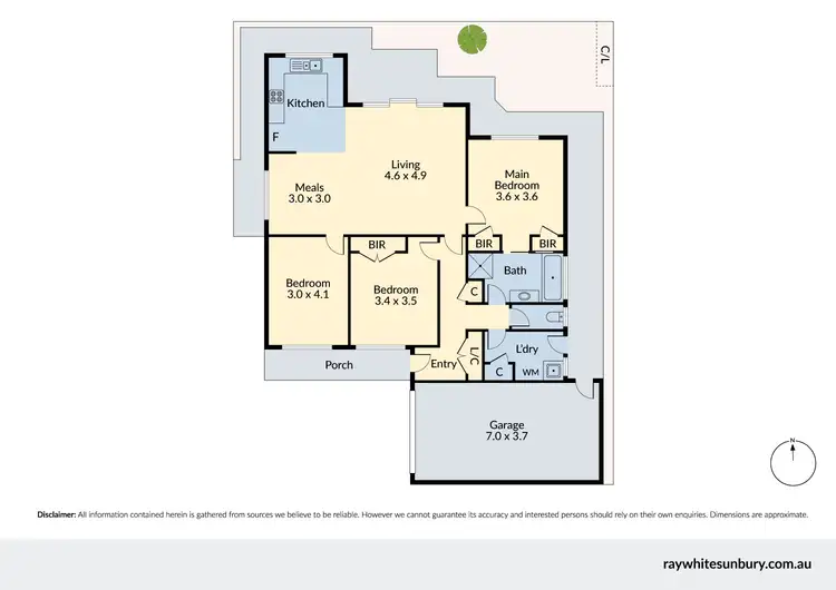 Floorplan of Homely unit listing, 3/77 Barkly Street, Sunbury VIC 3429