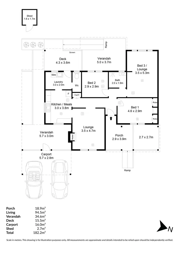 Floorplan of Homely house listing, 9 Vasey Street, Greenacres SA 5086