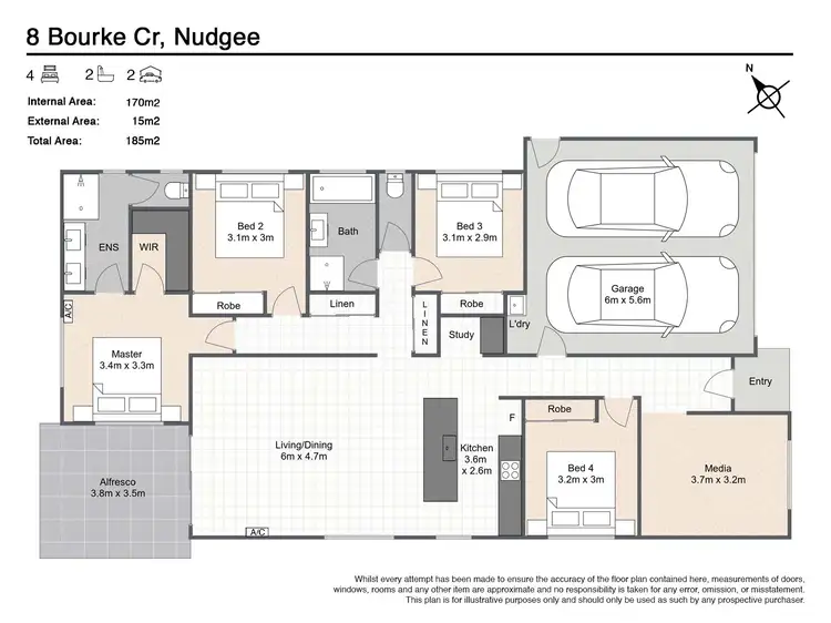 Floorplan of Homely house listing, 8 Bourke Crescent, Nudgee QLD 4014