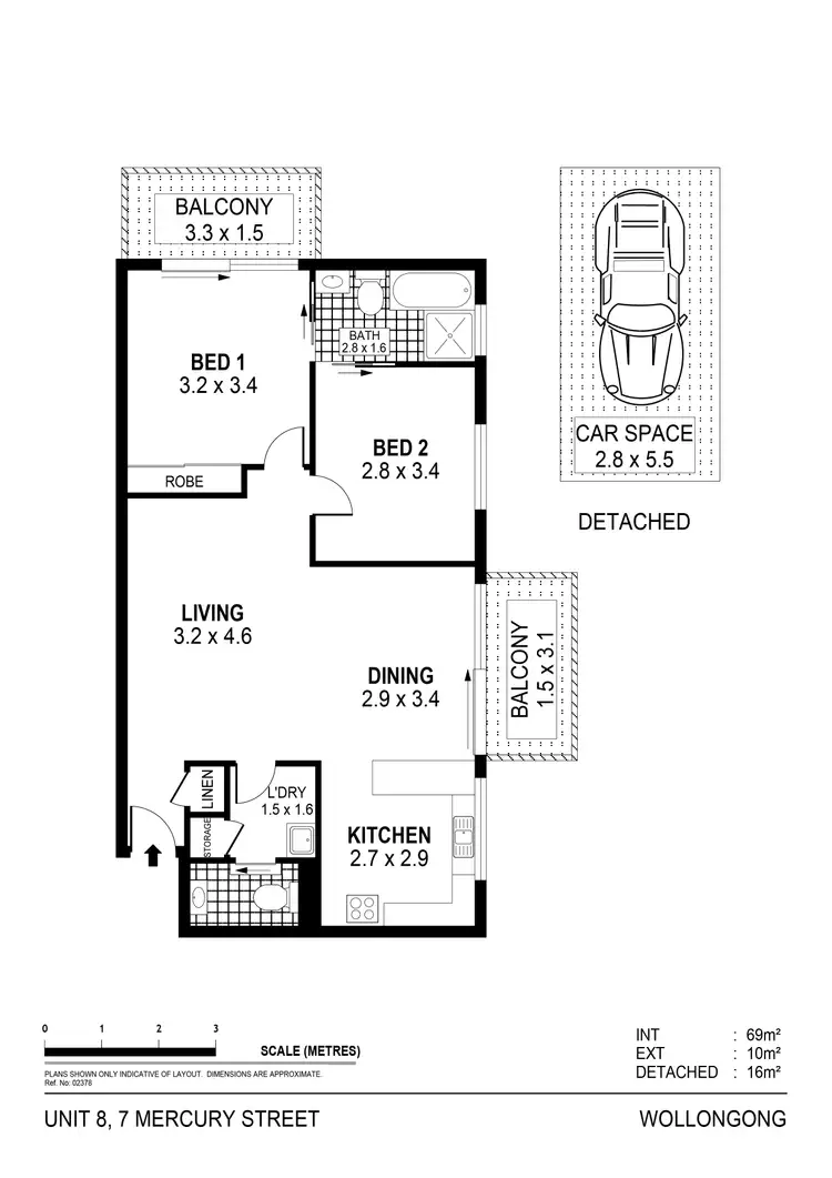 Floorplan of Homely unit listing, 8/7 Mercury Street, Wollongong NSW 2500
