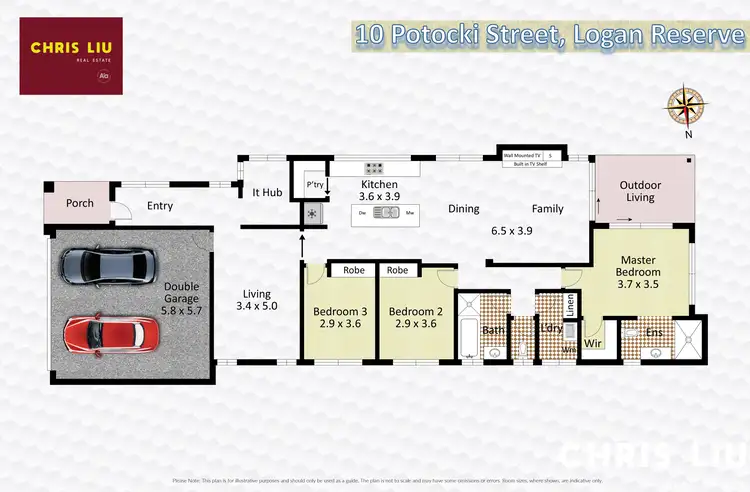 Floorplan of Homely house listing, 10 Potocki Street, Logan Reserve QLD 4133