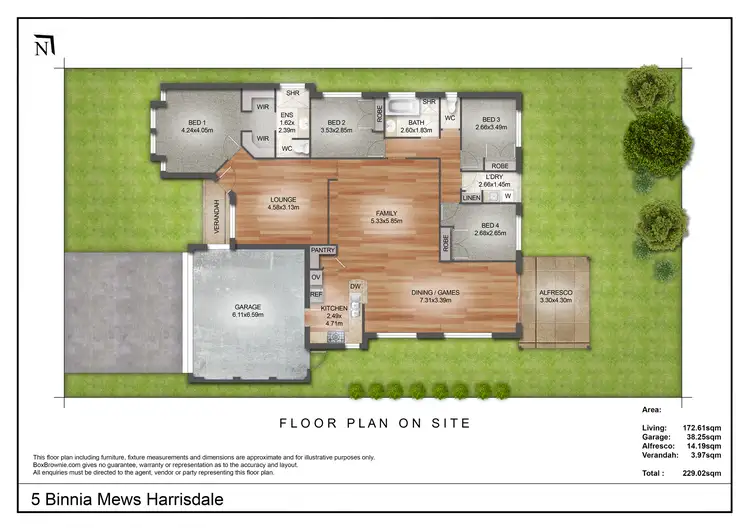 Floorplan of Homely house listing, 5 Binnia Mews, Harrisdale WA 6112
