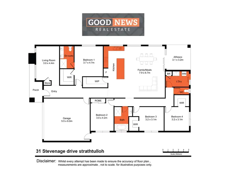 Floorplan of Homely house listing, 31 Stevenage Drive, Strathtulloh VIC 3338