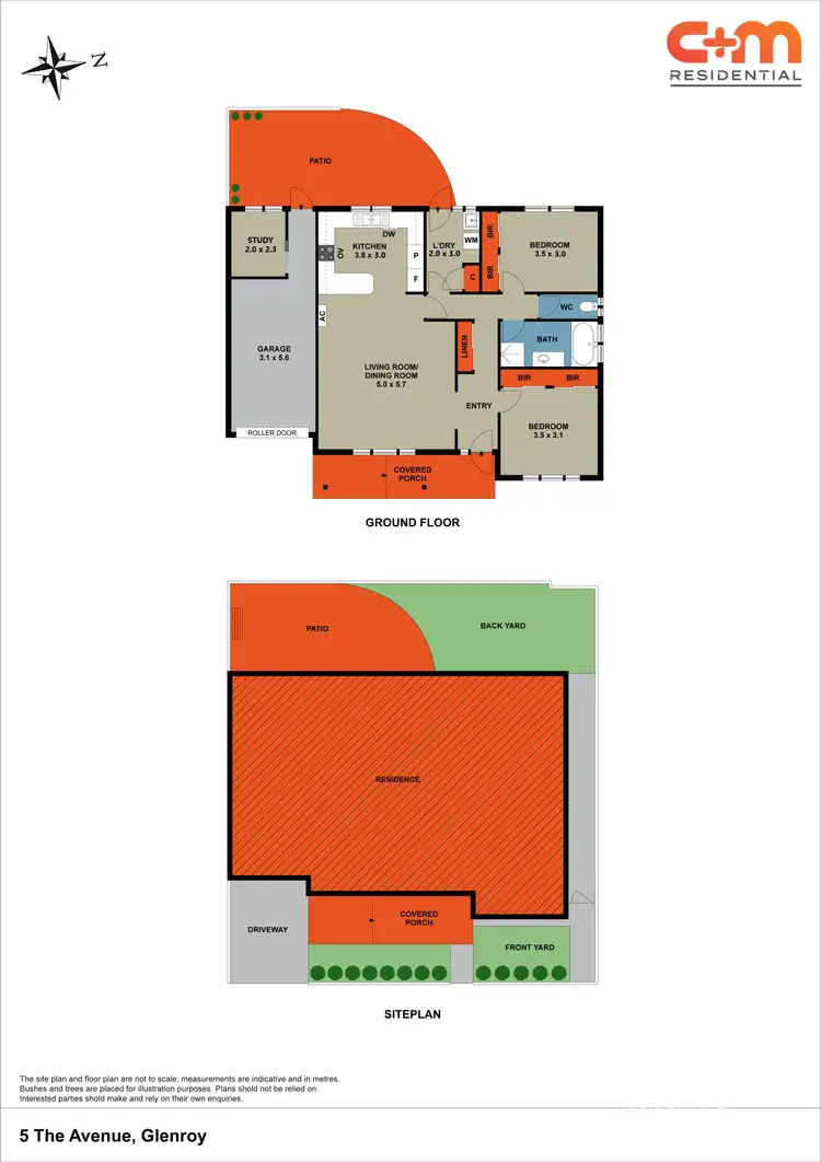 Floorplan of Homely townhouse listing, 5 The Avenue, Glenroy VIC 3046