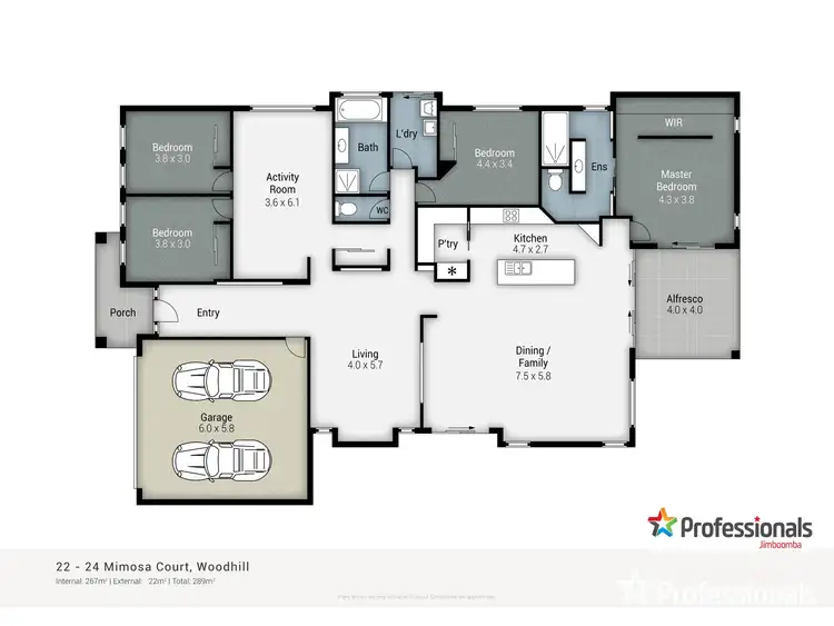 Floorplan of Homely house listing, 22-24 Mimosa Court, Woodhill QLD 4285