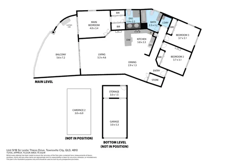 Floorplan of Homely house listing, 9/18-30 Sir Leslie Thiess Drive, Townsville City QLD 4810